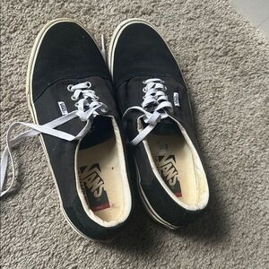 Vans Black and White Canvas Shoes